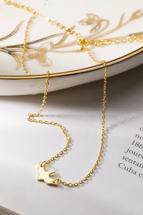 Colier din argint Randunica (Silver/Gold)